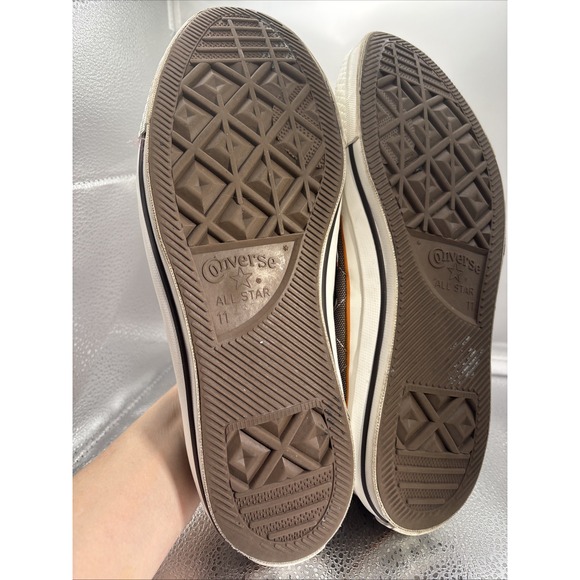 Vintage Converse All Stars Mens Quilted Canvas Greyish Sneakers Sz 11 Excellent - Picture 8 of 9